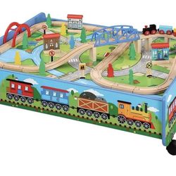 Train Set Game with Table and Play Board, 62 pc.
