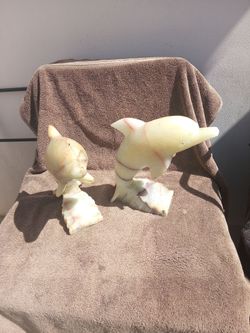 beautiful marble dolphins