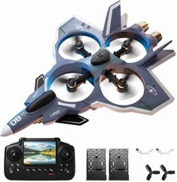 EVA Fighter Jet RC Drone Brushless 2.4GHz 4CH Camera Screen Remote | New, Open Box & Tested!