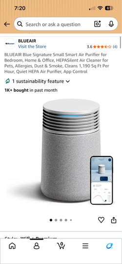 BLUEAIR Blue Signature Small Smart Air Purifier