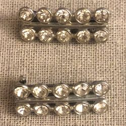 Two Matching Vintage Rhinestone Brooches