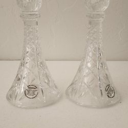 Small Crystal Candle Holder Set