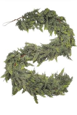 6 Ft Outdoor Norfolk Pine Garland，Cedar Garland，Christmas Garland for Mantle，Christmas Decorations Indoor，Table Decorations Wreath，Mantle, Wall, Indoo
