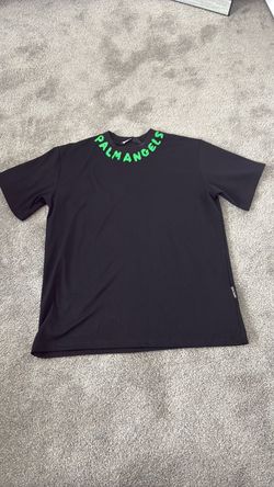 Palm Angels Black Logo Collar T-Shirt
