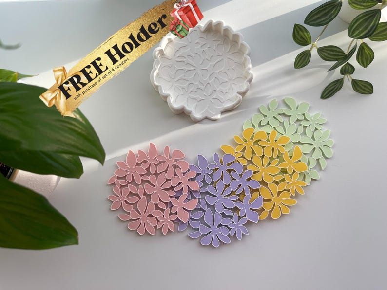 3d Printed Coffee Coaster Set  Of 4