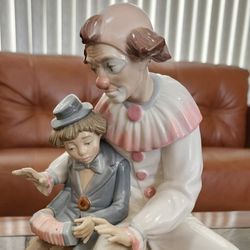 NAO By Lladró Porcelain Figurine Clown & Child 