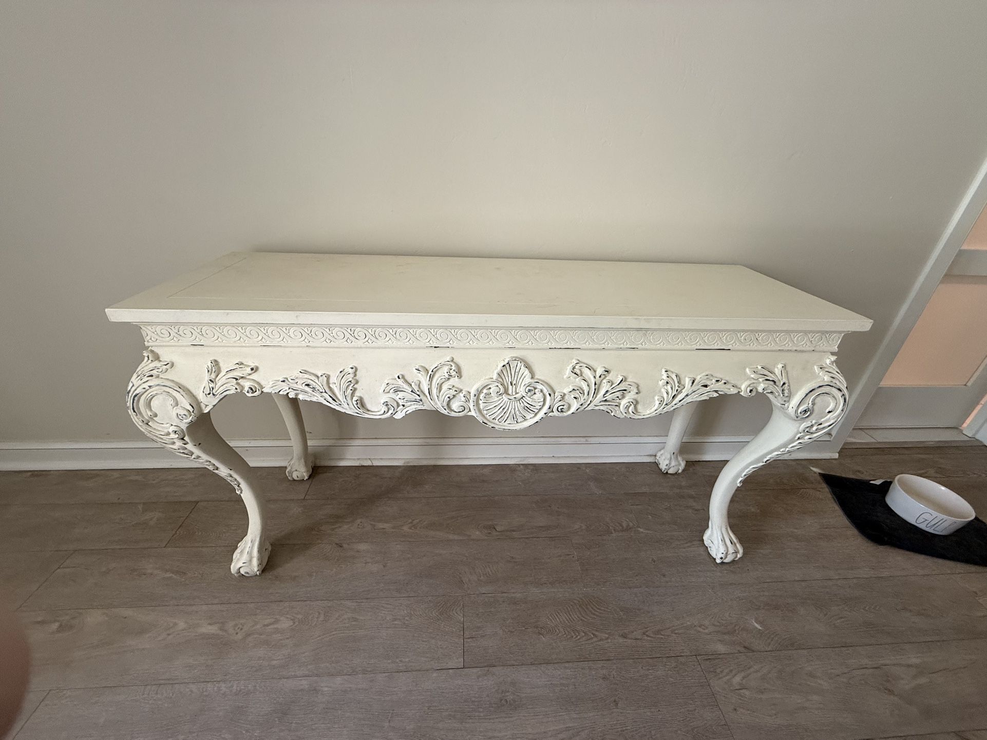 White TV console