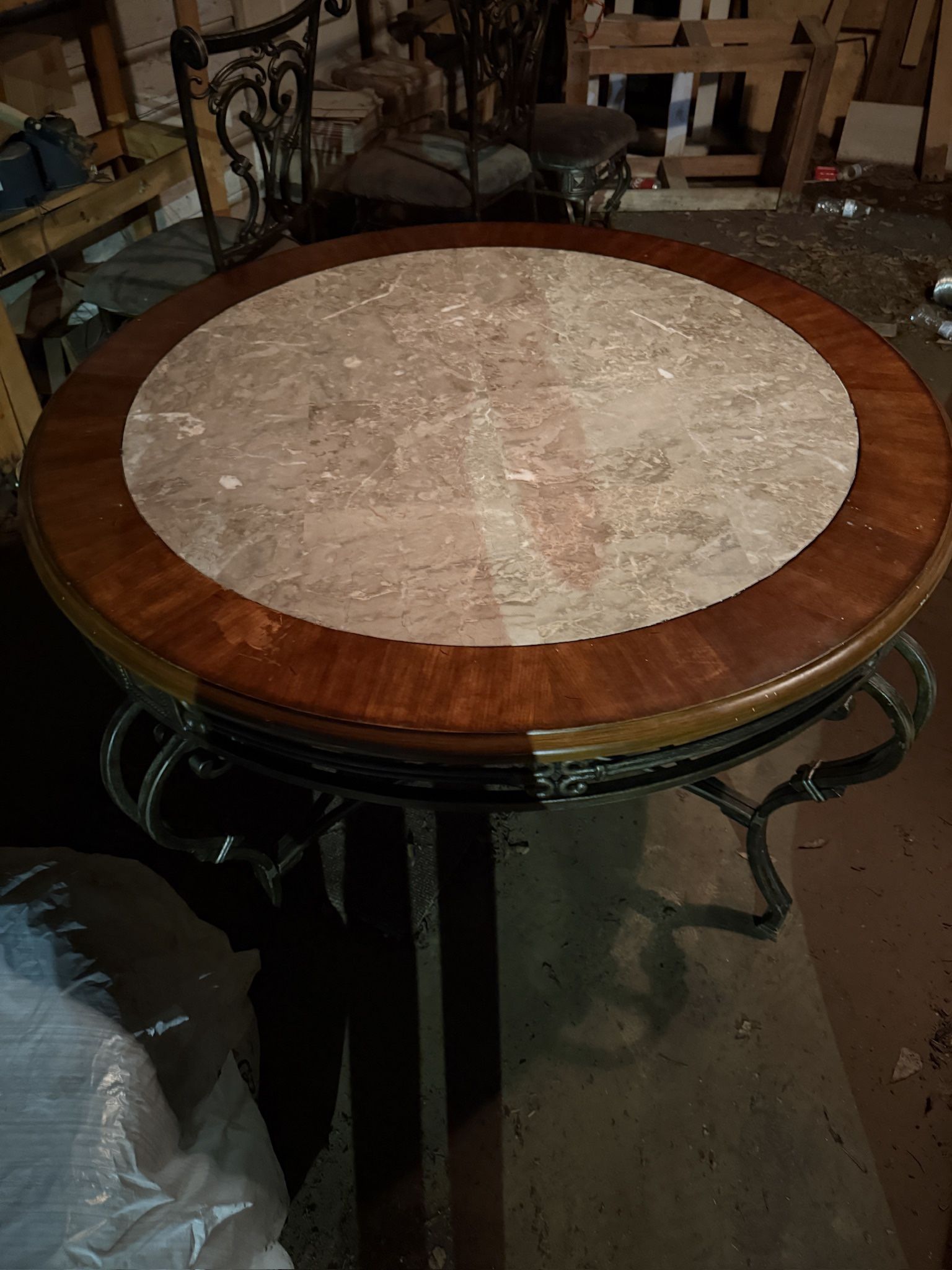 Round table and chairs