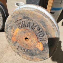Two 50lb Steel Weights 
