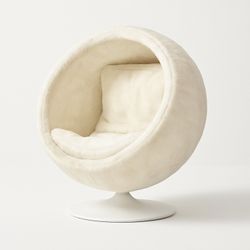 Restoration Hardware Faux Fur Globe Chair