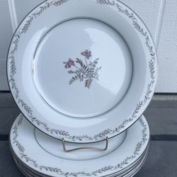 Vintage 1950's Mid Century Noritake Bryce 5608 Set of 5 Dinner Plates 10 3/8"