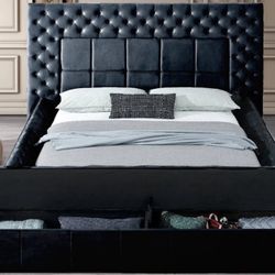 NEW QUEEN LUXURY STORAGE BED ONLY WITH MATTRESS INCLUDING FREE DELIVERY- SPECIAL FINANCING AVAILABLE 