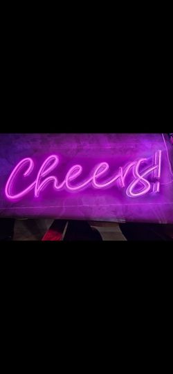 Cheers Sign Neon Signs USB LED Sign 3D, firm.