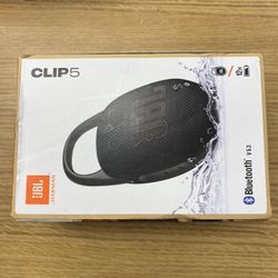 JBL Clip 5 - Ultra-Portable, Waterproof  Bluetooth Speaker, Big Pro Sound with Punchy bass, Integrat Play, (Black) BRAND NEW SEALED Holiday
