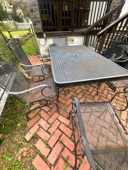 Patio/outdoor wrought iron dining set