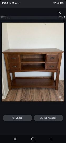 Rustic Modern Wood Entryway Console Table & Media Buffet