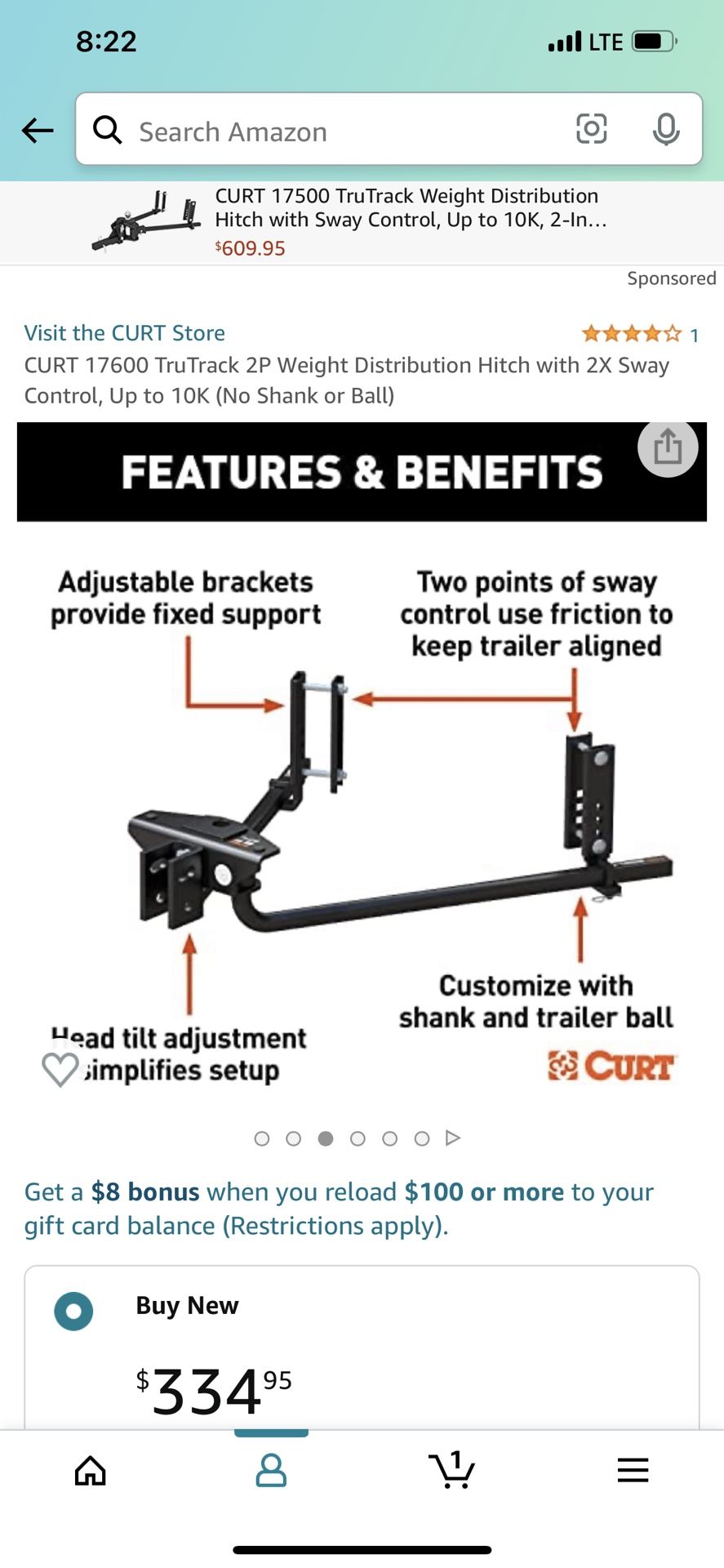 RV Trailer , Sway Control and Hitch Ball