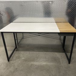 CubiCubi 55" Computer Desk with Drawer, White