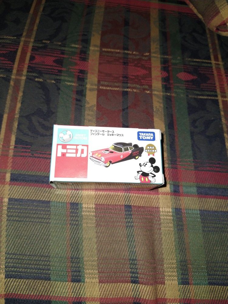 Tomica Disney Motors Fintail Mickey Mouse die cast collectible car with box