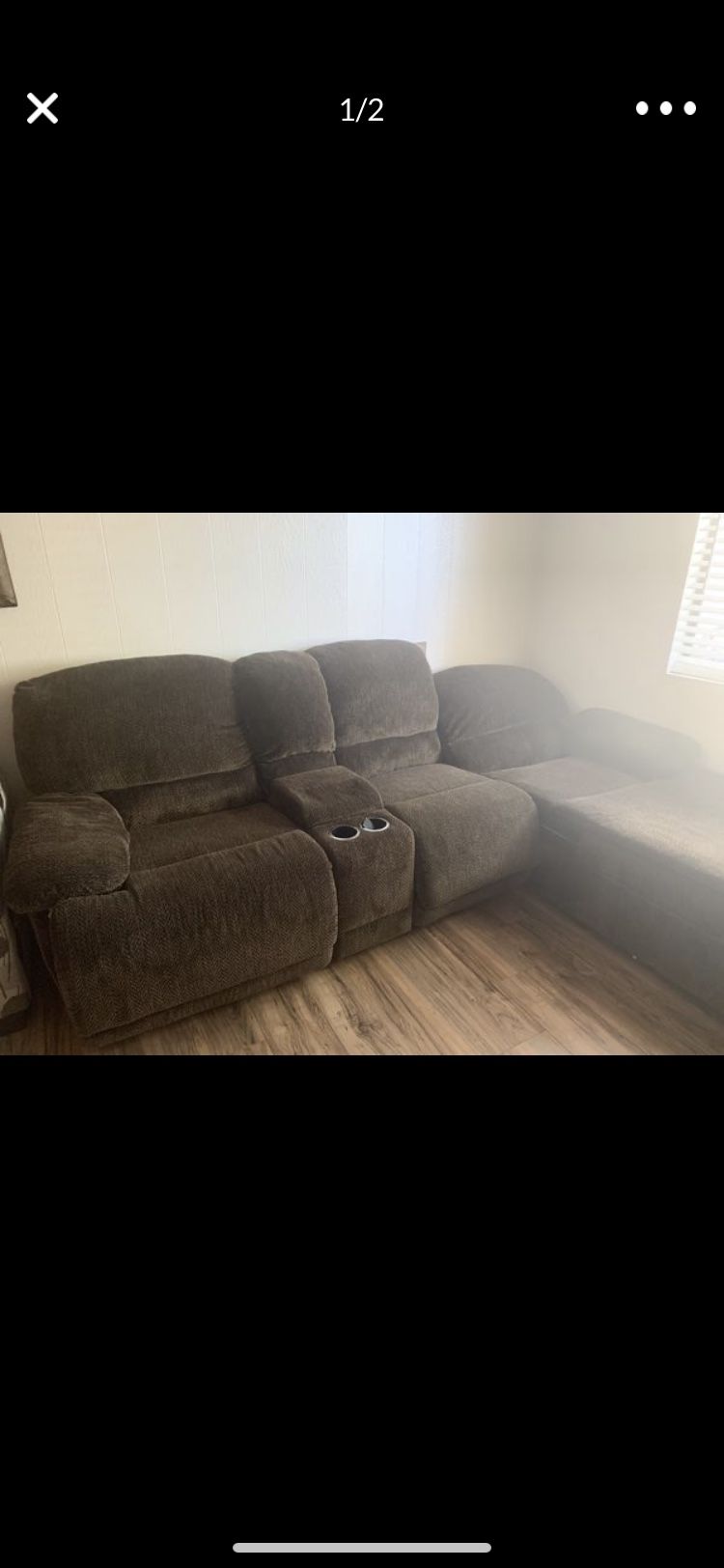 Nice sofa 3 Recliners good condition!