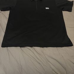 Black pro club quarter zip flannel