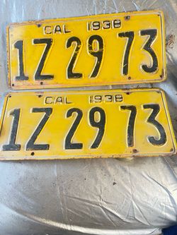 Vintage  California car plates