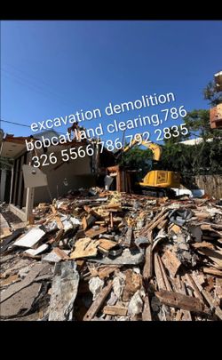 Excavation demolition bobcat