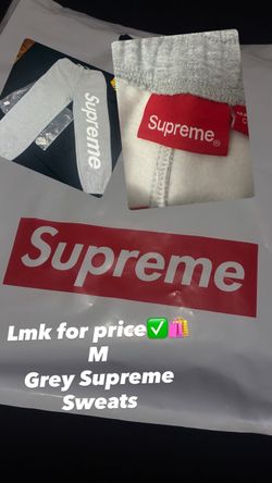 Supreme Grey Sweatpants Size Medium