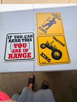 Set of 3 Novelty Humor Metal Signs
