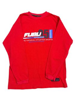 Vintage FUBU Sports Long Sleeve T-Shirt – Red – Youth XL