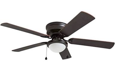 Harbor Breeze Armitage 52-in Bronze Flush mount Indoor Ceiling Fan with Light Kit - B247