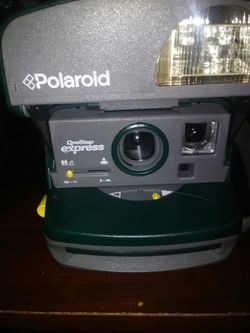 Vintage green Polaroid one step express camera tested