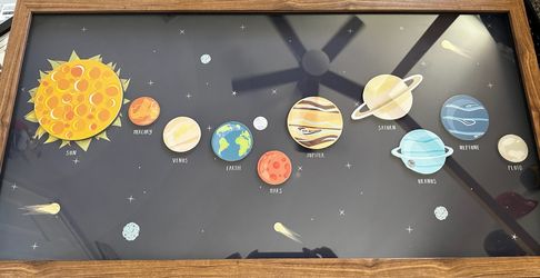 3D Solar System decorative frame