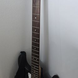 Fender Squier Stratocaster Electric Guitar, Black, Case included