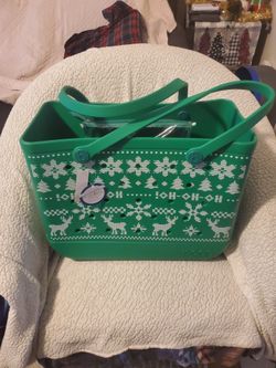 The Original Bogg Bag "Ugly Sweater" in green