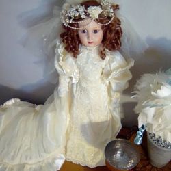 Bride Doll Gorgeous Circa Early 1900's