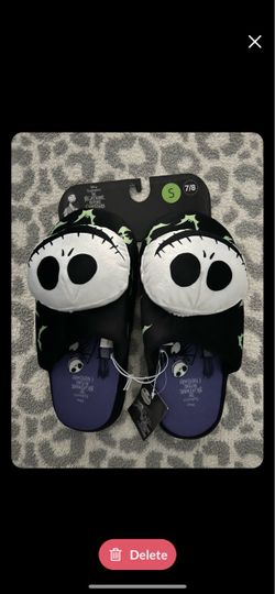 Disney Nightmare Before Christmas Jack Skellington Slippers