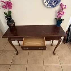 Table, dark drown, gold interior