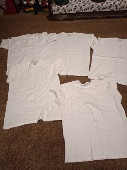 Men white t shirts good 1.00 each size lg n x lg good for work