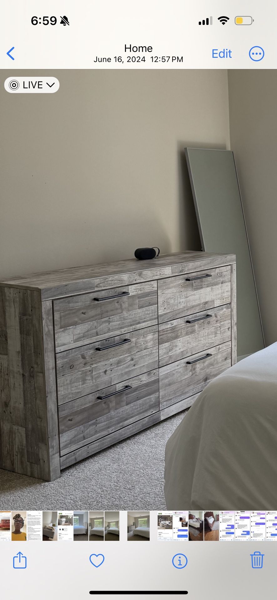 Ashely Furniture Effie Dresser with Mirror
