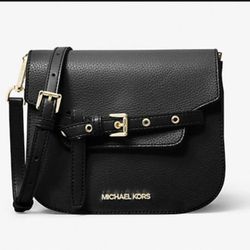 MICHAEL KORS BLACK EMILIA SMALL LEATHER CROSSBODY BAG. NEW WITH TAGS, WILL COME IN GIFT BAG!