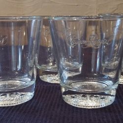 Vintage 1980 Rock Whiskey Glasses By Crown Royal Set Of 4