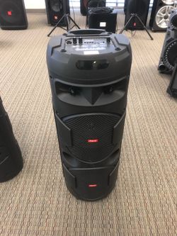 Dual eight inch rechargeable Bluetooth speaker/aux/fm/USB and SD port/microphone for karaoke/brand new!!