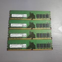 4 x 8GB DDR4 2666 MHz Ram cards