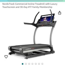 NordicTrack Commercial Incline Treadmill with Luxury Touchscreen and 30-Day iFIT Family Membership