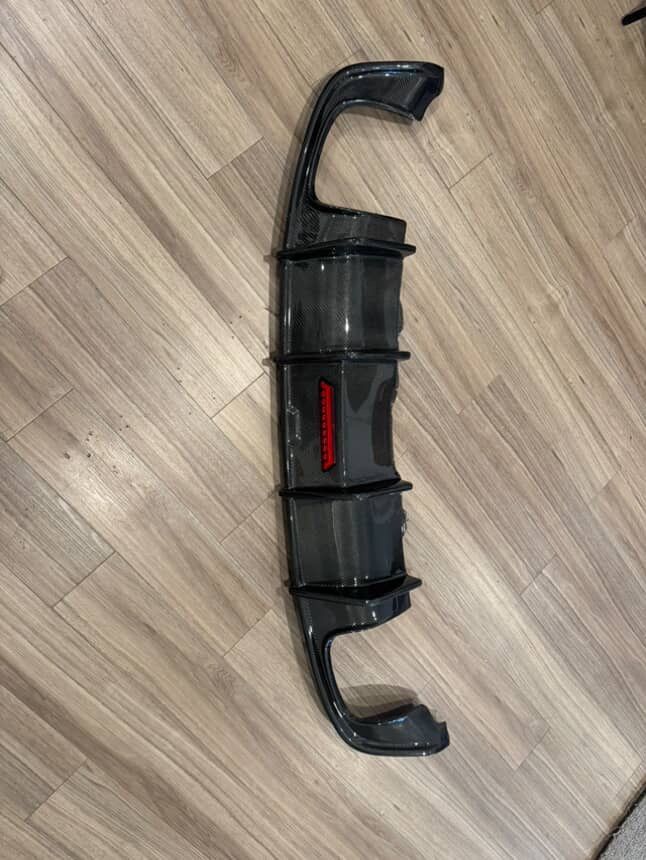 Audi S5 Real Carbon Fiber Diffuser w/ Brake Light 