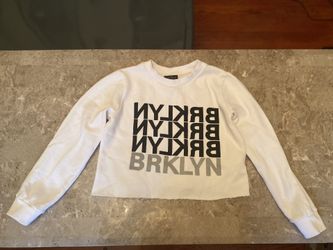 TopShop Brooklyn Sweatshirt Crop Top