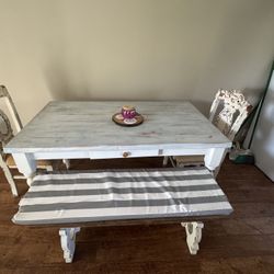 Table Chairs And Bench 