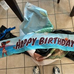 Moana Theme Happy Birthday Banners