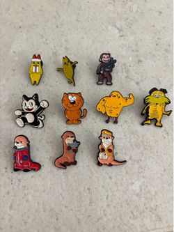 10 cartoon enamel pins
